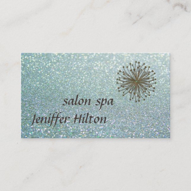 Carte De Visite Dandelion glamour romantique professionnel (Devant)