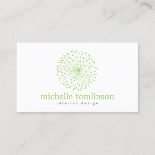 Carte De Visite DANDELION STARBURST LOGO en VERT FRAIS