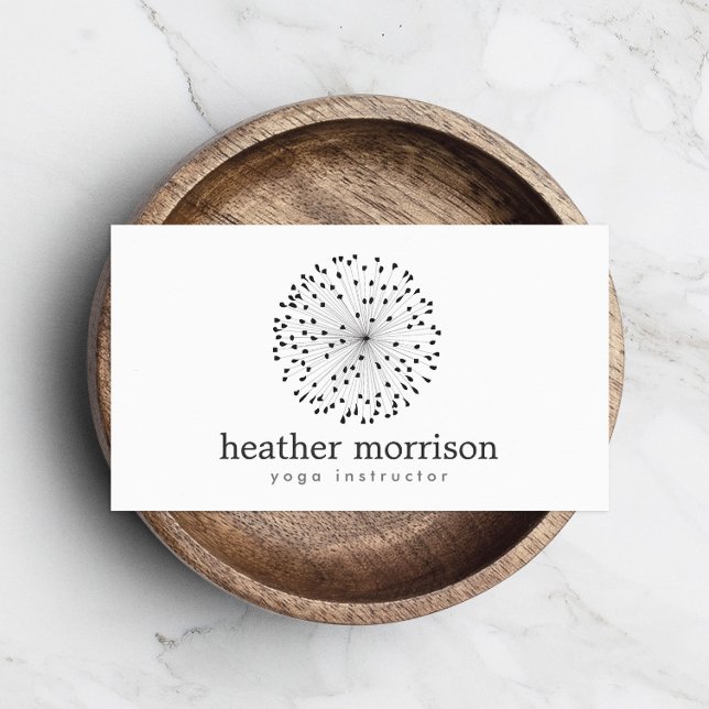Carte De Visite DANDELION STARBURST LOGO sur WHITE (Créateur téléchargé)