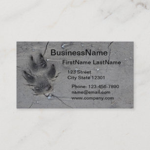 carte de visite d'animal familier d'empreinte de