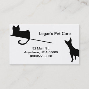 Carte de visite d'animaux familiers