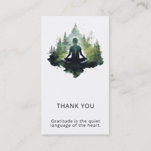Carte De Visite Dans le silence Méditation en forêt