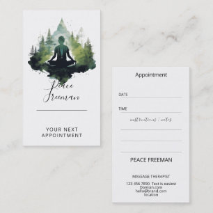 Carte De Visite Dans le silence Méditation en forêt
