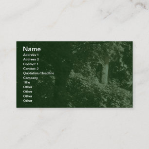 Carte De Visite Dans les arbres - Vert foncé