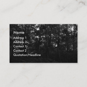 Carte De Visite Dans les Sombres Bois