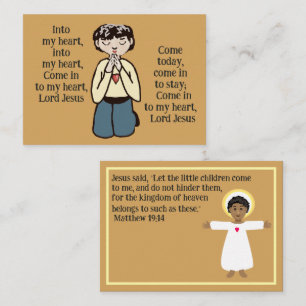 Carte De Visite Dans mon cœur Seigneur Jésus