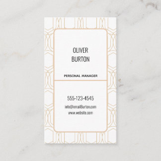 Carte de visite dans un style minimaliste.