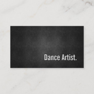 Carte De Visite Danse Artiste Cool Métal Noir Simplicité