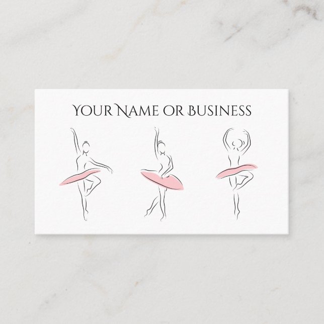 Carte De Visite Danse Ballet Belle Ballerina Professional (Devant)
