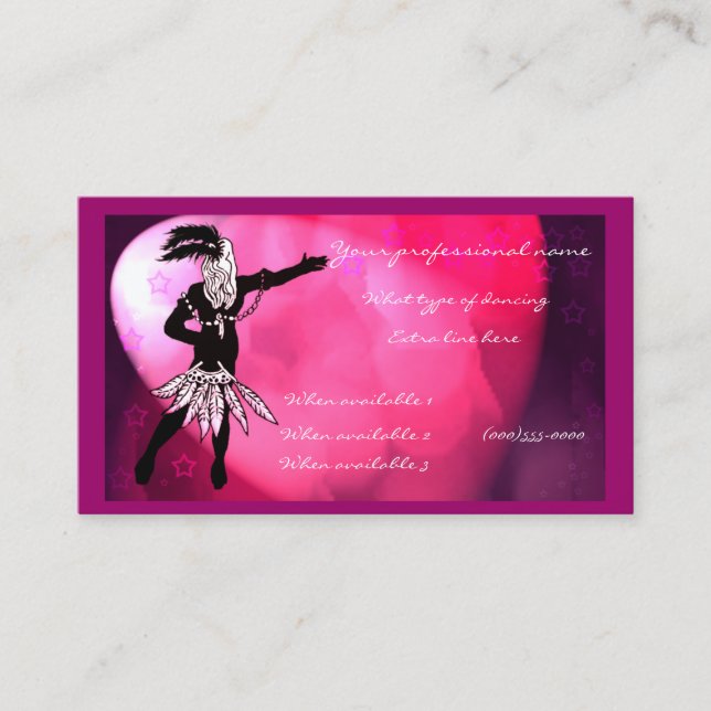Carte De Visite danseur (Devant)