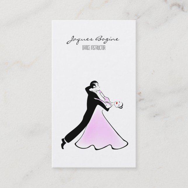 Carte De Visite Danseur artistique Salle de bal Danser Couple (Devant)