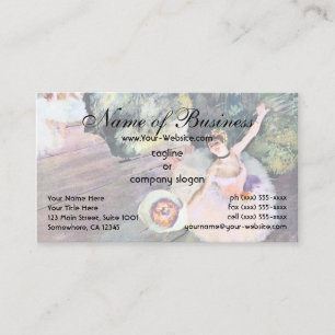 Carte De Visite Danseur avec un bouquet de fleurs d'Edgar Degas