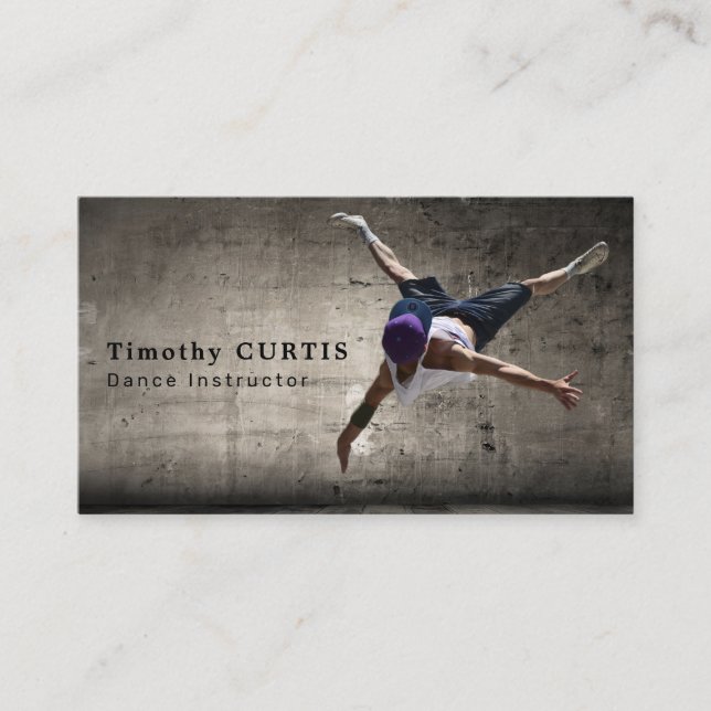 Carte De Visite Danseur Contemporain, Instructeur De Danse (Devant)
