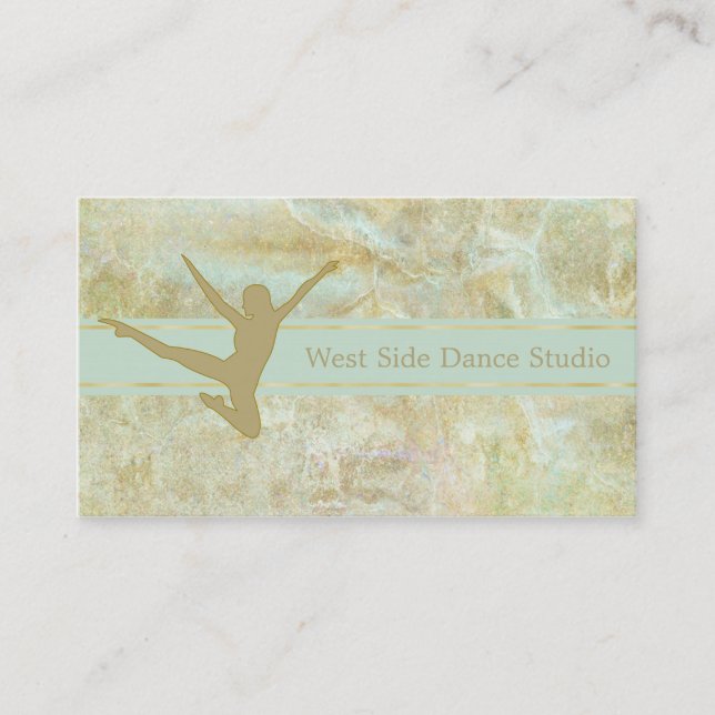 Carte De Visite Danseur d'or Abstrait (Devant)