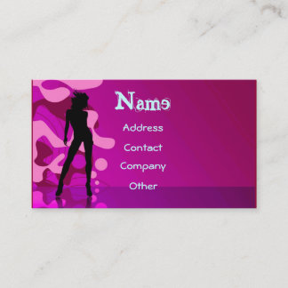 Carte De Visite Danseur En Rose Violet
