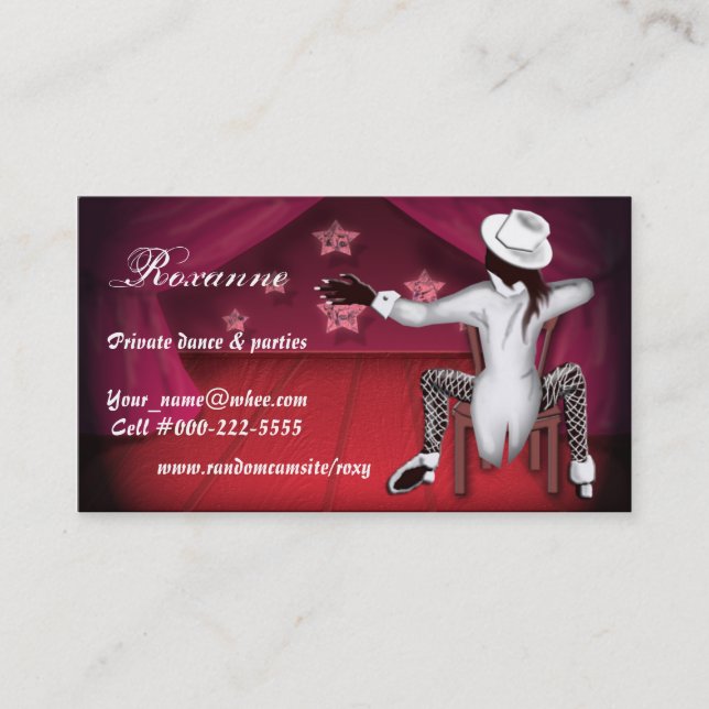 Carte De Visite danseur privé (Devant)