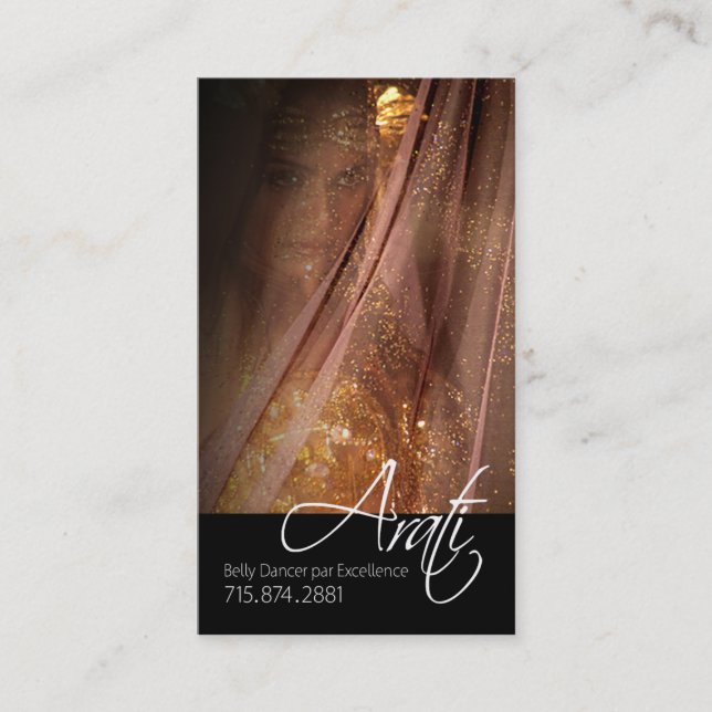 Carte De Visite Danseuse du ventre I, Bollywood, mode de Hindi (Devant)
