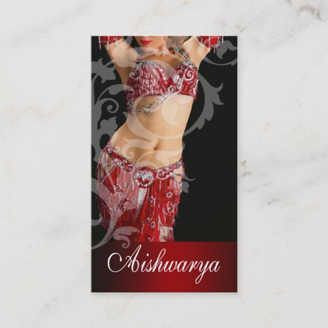 Carte De Visite Danseuse du ventre III, mode de Hindi de Bollywood (Devant)