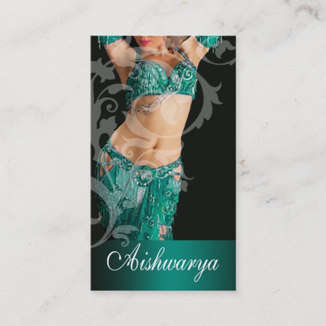 Carte De Visite Danseuse du ventre III, mode de Hindi de Bollywood (Devant)