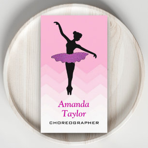 Carte De Visite Danseuse Pretty Ballerina Chorégraphe de danse de 