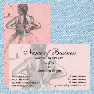 Carte De Visite Danseuse vue du dos par Edgar Degas