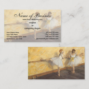 Carte De Visite Danseuses s'exerçant à la barre par Edgar Degas