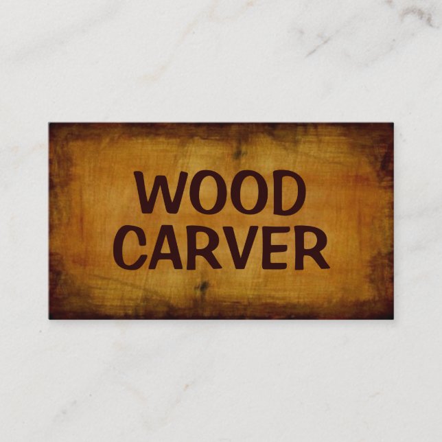 Carte de visite d'antiquité de Wood Carver (Devant)