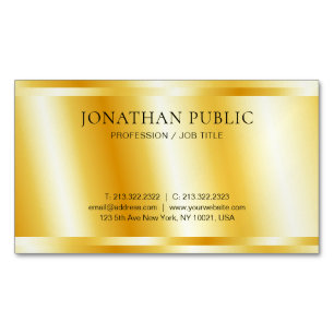 Carte de visite d'apparence métallique Faux Gold p