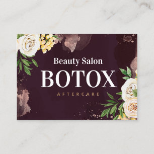 Carte de visite d'après-soins Botox Gold Rose de B