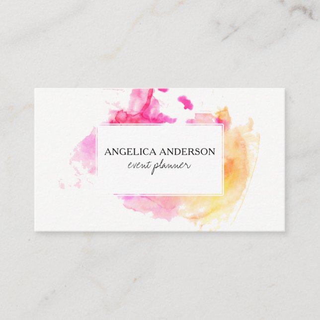 Carte de visite d'aquarelle (Devant)