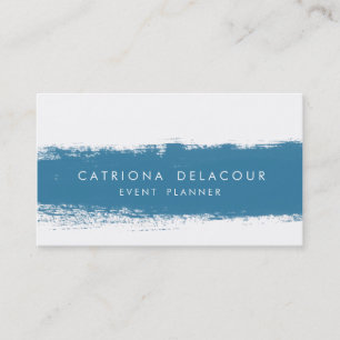 Carte de visite d'aquarelle Abstrait bleu