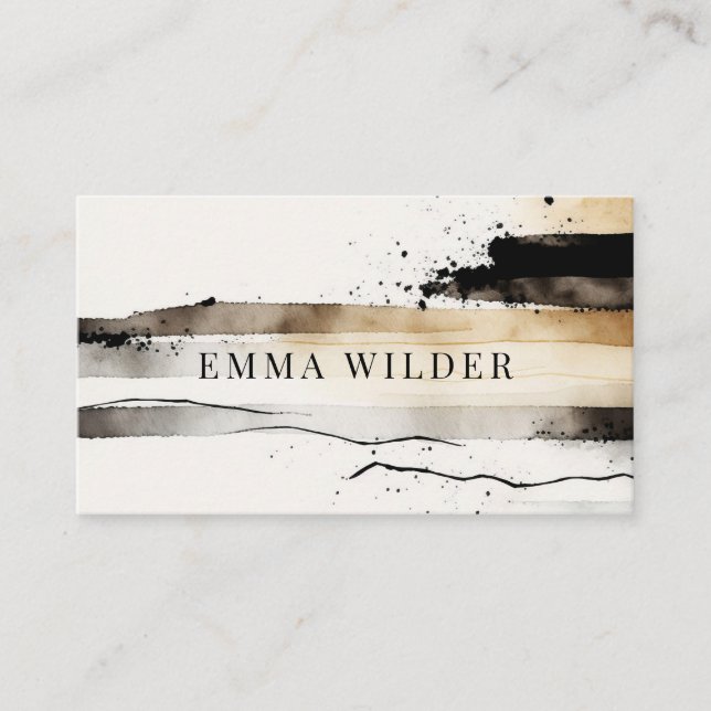 Carte de visite d'aquarelle Abstraite Ethereal (Devant)