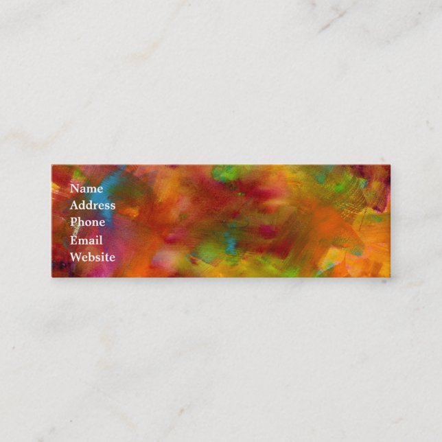 Carte de visite d'aquarelle d'arc-en-ciel (Devant)