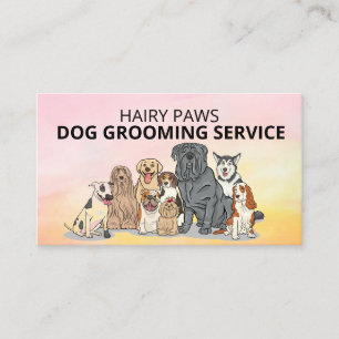 Carte de visite d'aquarelle de chien