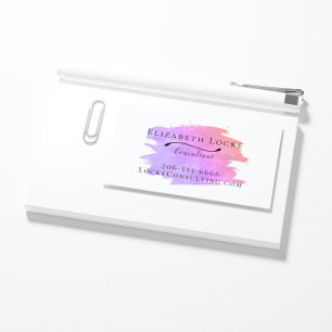 Carte de visite d'aquarelle moderne