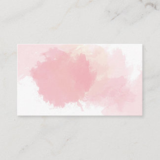 Carte de visite d'aquarelle orange rose