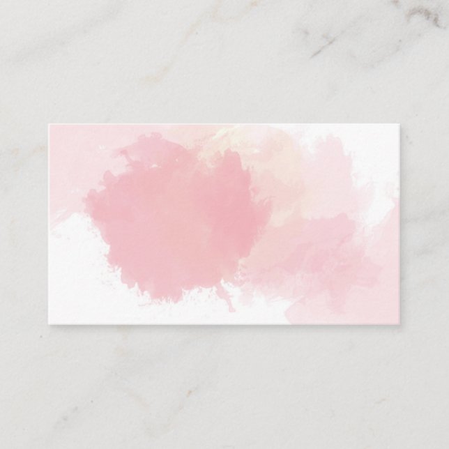 Carte de visite d'aquarelle orange rose (Devant)