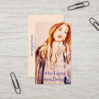 Carte de visite d'aquarelle par Lorita Cohen