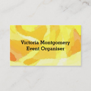 Carte de visite d'aquarelle rose jaune