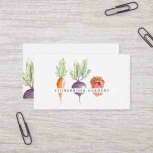Carte de visite d'aquarelle Veggie Patch