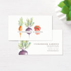 Carte de visite d'aquarelle Veggie Patch