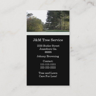 Carte de visite d'arbre