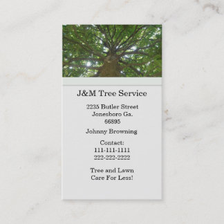 Carte de visite d'arbre