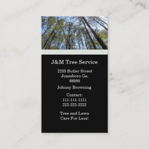 Carte de visite d'arbre
