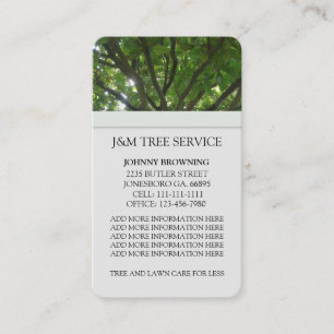 Carte de visite d'arbre