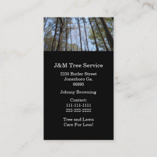 Carte de visite d'arbre