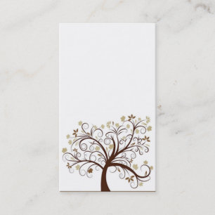 Carte de visite d'arbre d'automne
