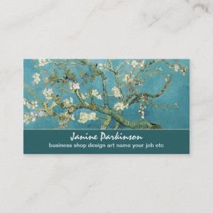 Carte de visite d'arbre de fleurs de Van Gogh