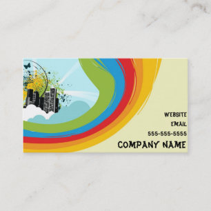 Carte de visite d'arc-en-ciel de ville