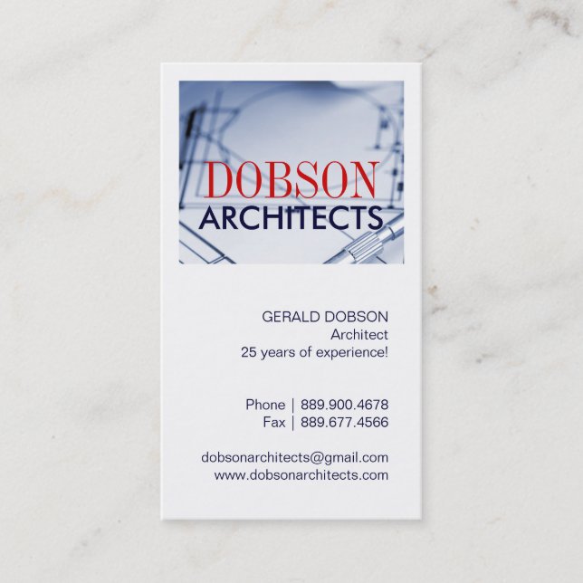 Carte de visite d'architecte (Devant)